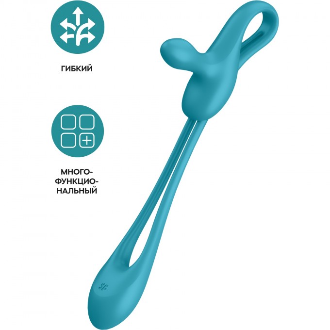 Многофункциональный гибкий вибратор для пар SATISFYER PLUG & PLAY1, силикон, аквамарин, 43,5 см 4043876 Многофункциональный гибкий вибратор для пар SATISFYER PLUG & PLAY1, силикон, аквамарин, 43,5 см 4043876