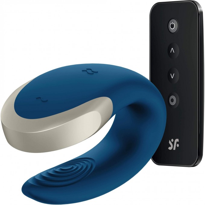 Вибромассажер SATISFYER DOUBLE LOVE для пар с управлением через приложение и пультом ДУ Blue J2008-17-3 Вибромассажер SATISFYER DOUBLE LOVE для пар с управлением через приложение и пультом ДУ Blue J2008-17-3